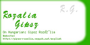 rozalia gipsz business card
